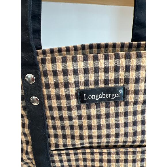 Longaberger homestead bag in black & beige - Picture 2 of 3